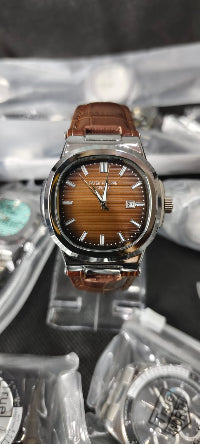 PP– Brown Leather & Sunburst Dial