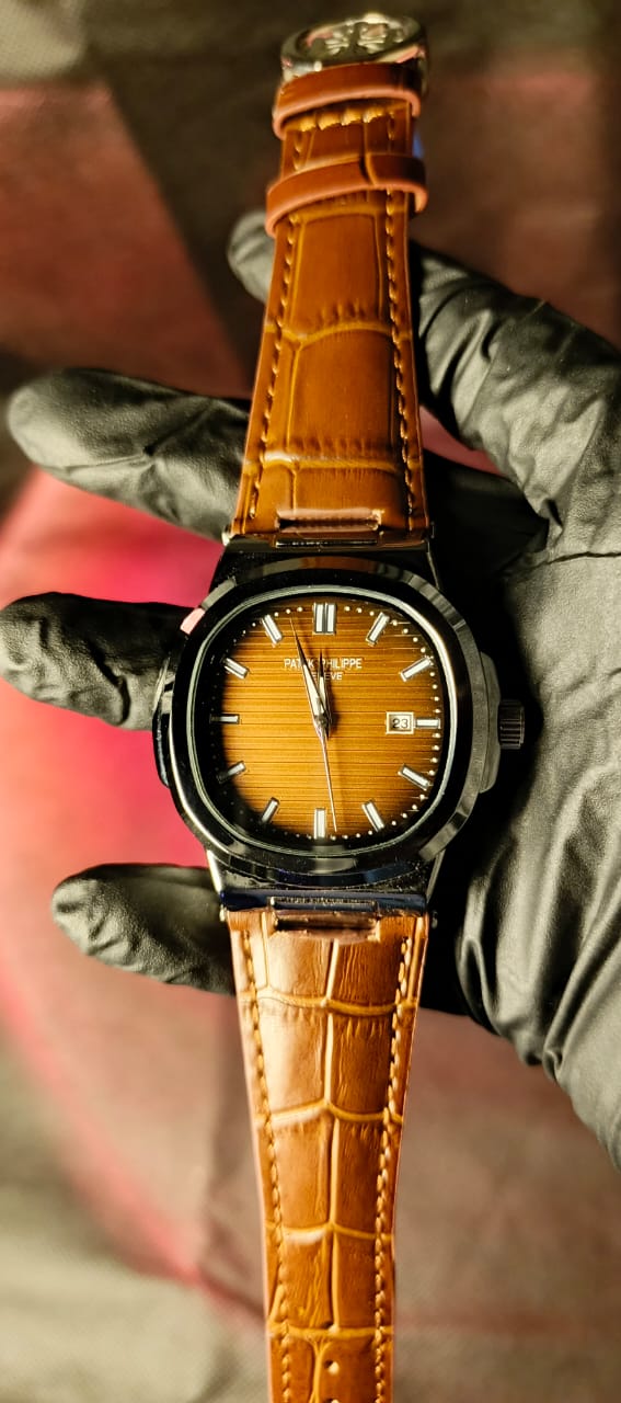 PP– Brown Leather & Sunburst Dial