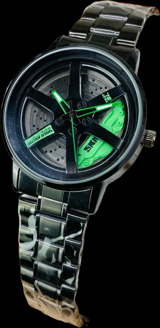 Velocity X Swiss-Made Chronograph | Motorsport-Inspired Watch with Brake Disc Dial & Neon Accents