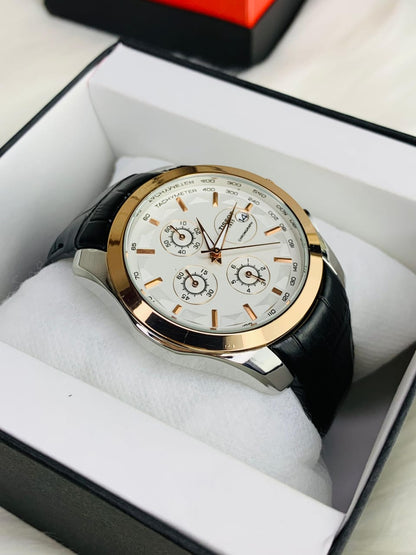 Tissot Chronograph Quartz Watch | Men’s Luxury Chrono with Tachymeter & Leather Strap